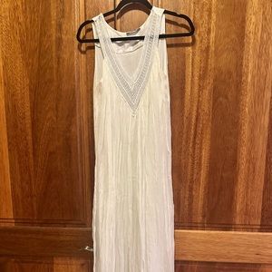 White dress sequin neckline perfect for vacation and summer nights